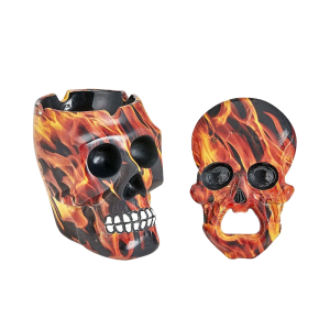 Flame Design Skull Ashtray & Bottle Opener Set [82487]